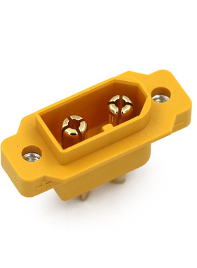 艾迈斯XT60E1-M螺母可固定3.5mm 镀金航模连接器