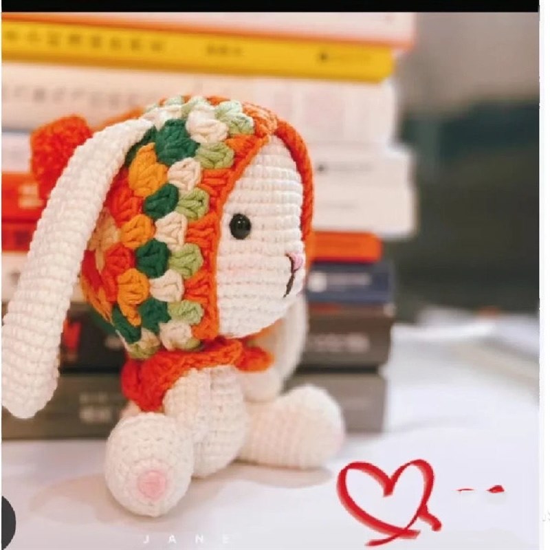 极速可爱手工编织垂耳兔祖t母格玩偶diy材料包自制毛线包挂件车载