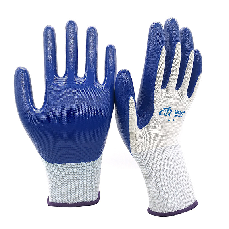 极速劳保手套耐磨工作浸胶u防滑薄款胶皮橡胶劳动工地耐油防水透