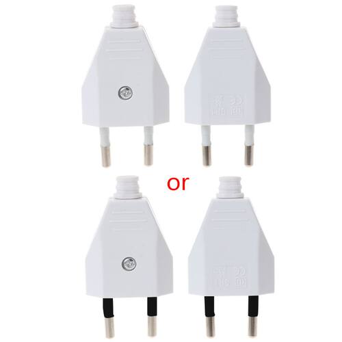极速2 Pcs German Type European 2B Pin Plugs Network Cables 2