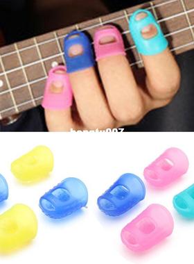 极速4Pcs/Set Siliconeq Finger Guards Guitar Fingertip Protec