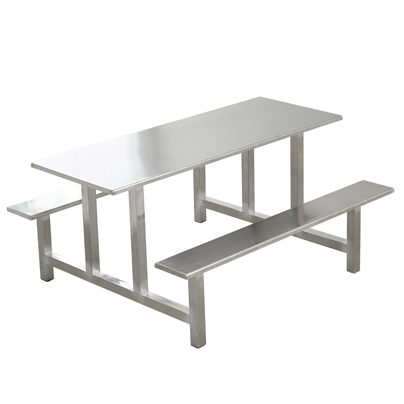 极速学生学校食堂餐桌椅组合公司员F工厂连身餐桌4/6/8人位