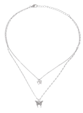 极速LAaTS New Shiny Double Layer Clavicle Chain Necklace Jew