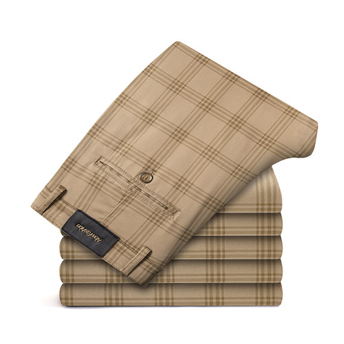 极速2021 Spring Newo Mens Plaid Casual Pants Business Fashi
