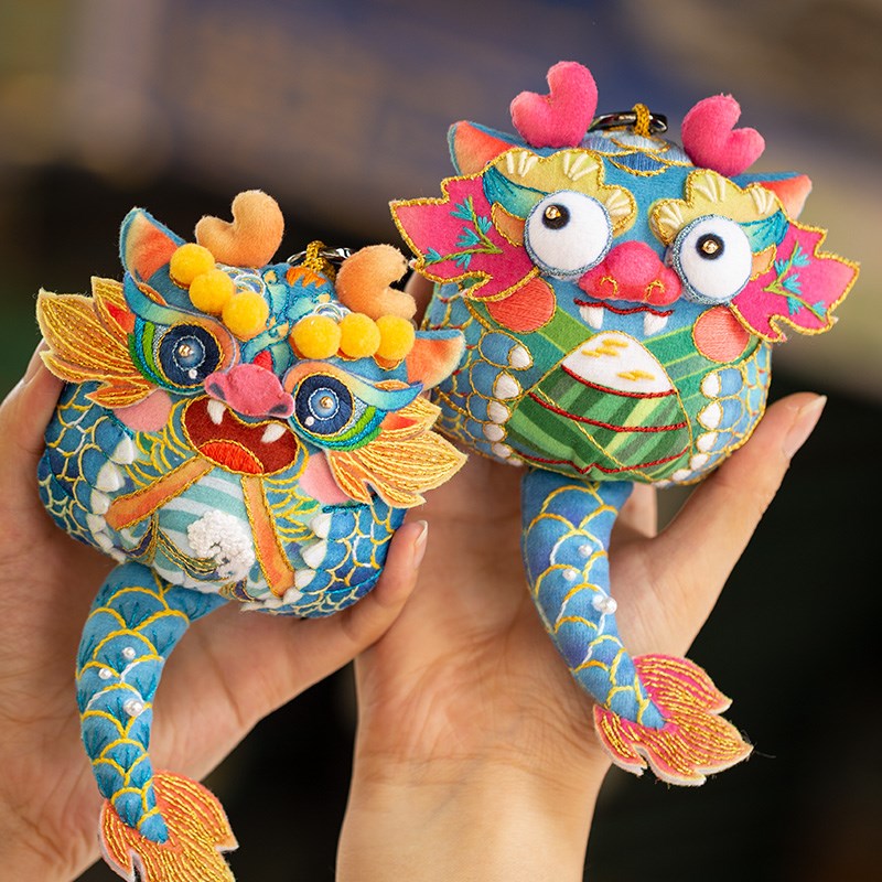 极速香囊刺绣手工diys材料包平安符福龙车挂件随身香包节日礼物