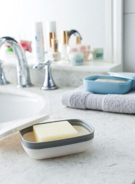 极速Soap Dish Shower Casue Holder Bathroom Box Container Tra