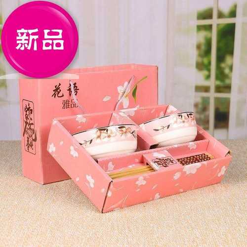 极速漂亮的小碗小巧碗s筷单人一套精致小碗可爱碗家用吃饭w