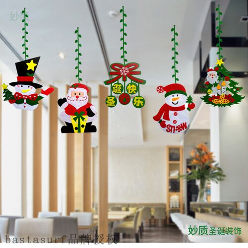 新品Felt cloth one side and two sides Santa Claus SWnowman d