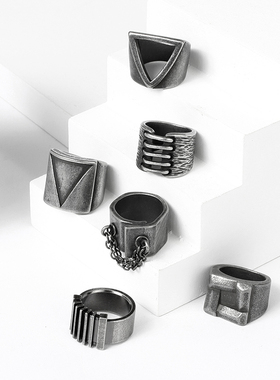 极速Riang Vintage Classic Jewelry Finger Man Engagement Ring