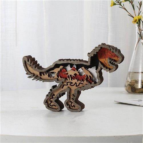 极速Wooden Animal Ornqaments Home Living Room Decoration Dol