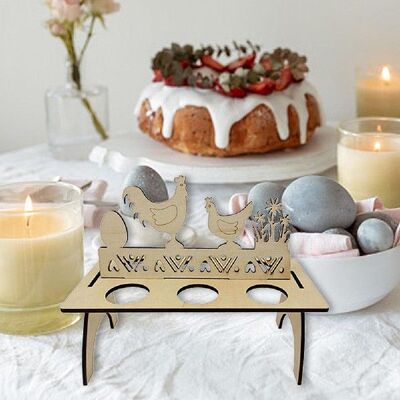 极速Easter Decoration rFor Home Wooden Easter Egg Holder She