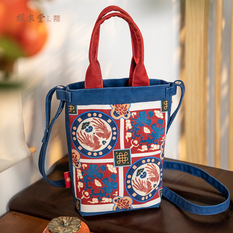 极速国风复古吉祥手机包女u斜挎手机袋单肩小包水壶包腰包口红包