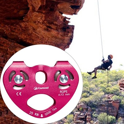 极速25aKN Zip Line Climbing Dual Pulley Dual Trolley Gear On