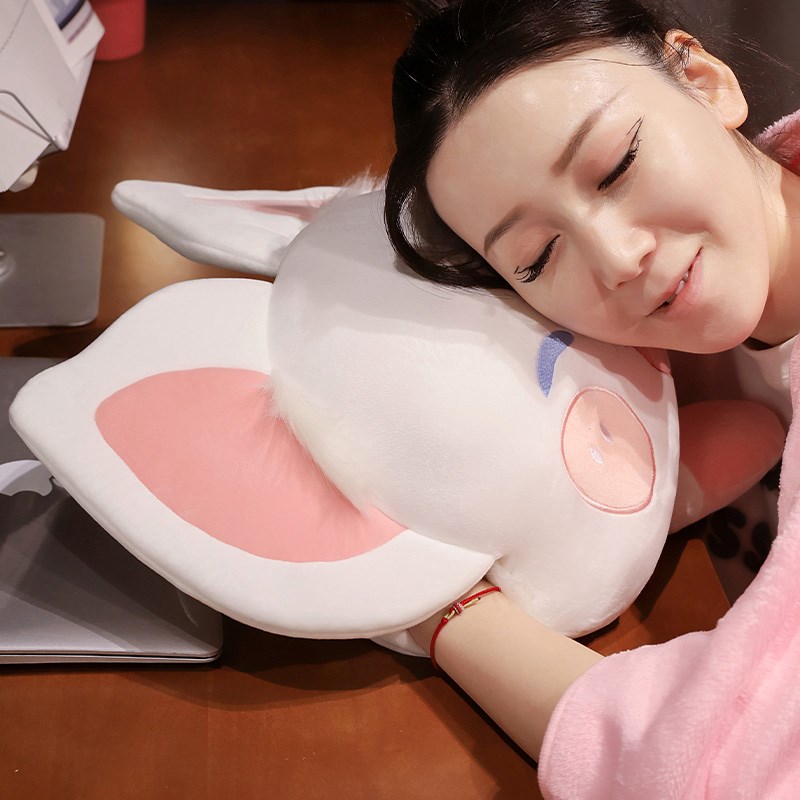 极速可爱a狐狸抱枕被子两用毯子二合一办公室靠垫午睡枕头车载车