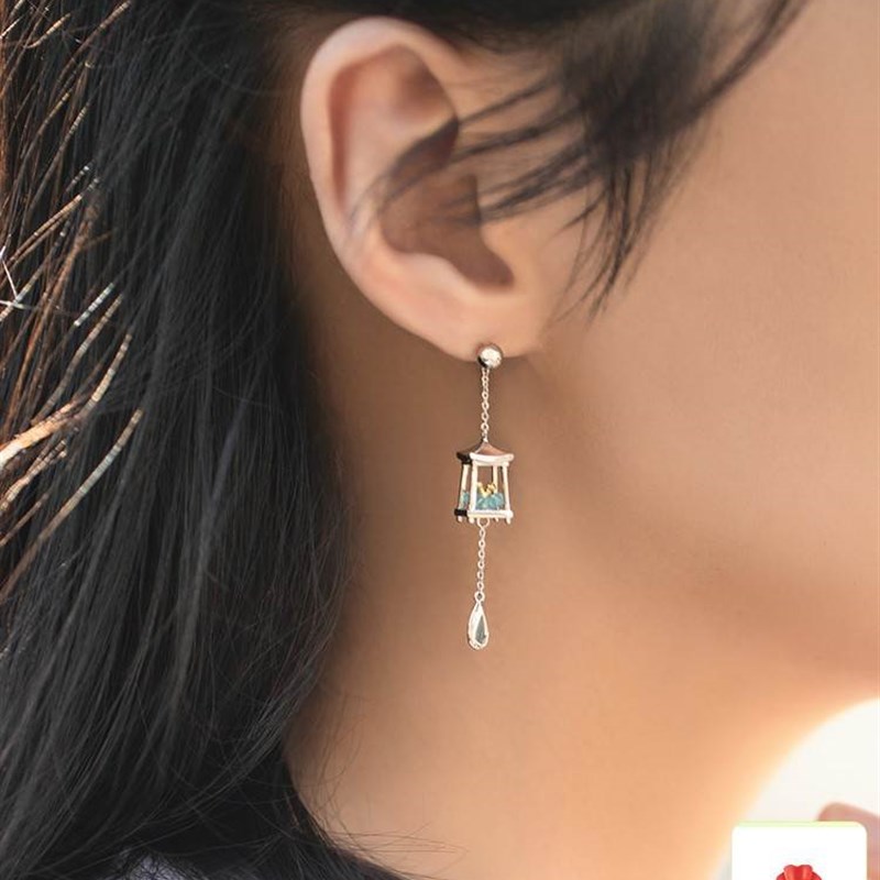 极速独特耳环显脸小适合圆脸戴的2022H新年春节不掉色不过敏配短