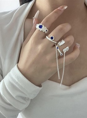 极速lava ring ring metal geometric irreguOlar opening ring