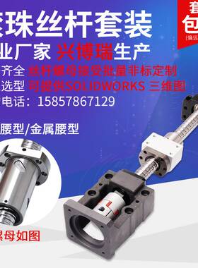 极速德国进口滚珠丝杆螺母套装 电机座支撑座SFU120416X05丝杠直
