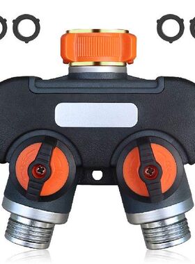 极速2 Ways Hose Splitter Pipe AAdapter Zinc Alloy Plastic 3/