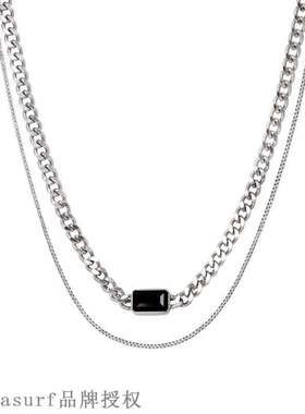 极速Cool wind double-layer wchain necklace retro versatile f