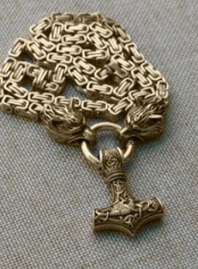 极速Nordic fViking Celtic Thor Hammer Necklace Good Luck Amu
