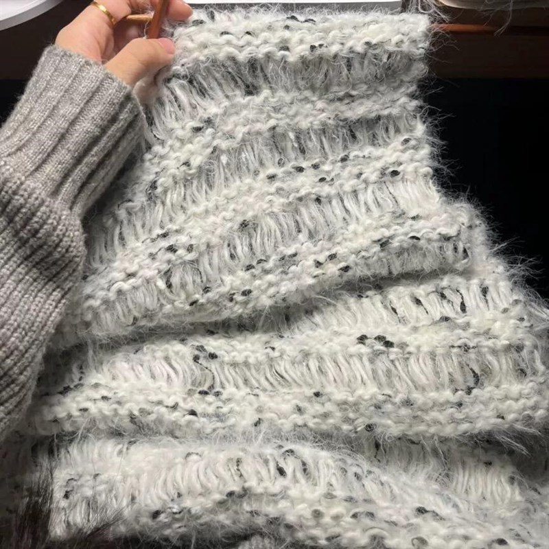 极速围巾毛线手工diy编织长毛手混线繁星点点围脖材料Z包送男女朋