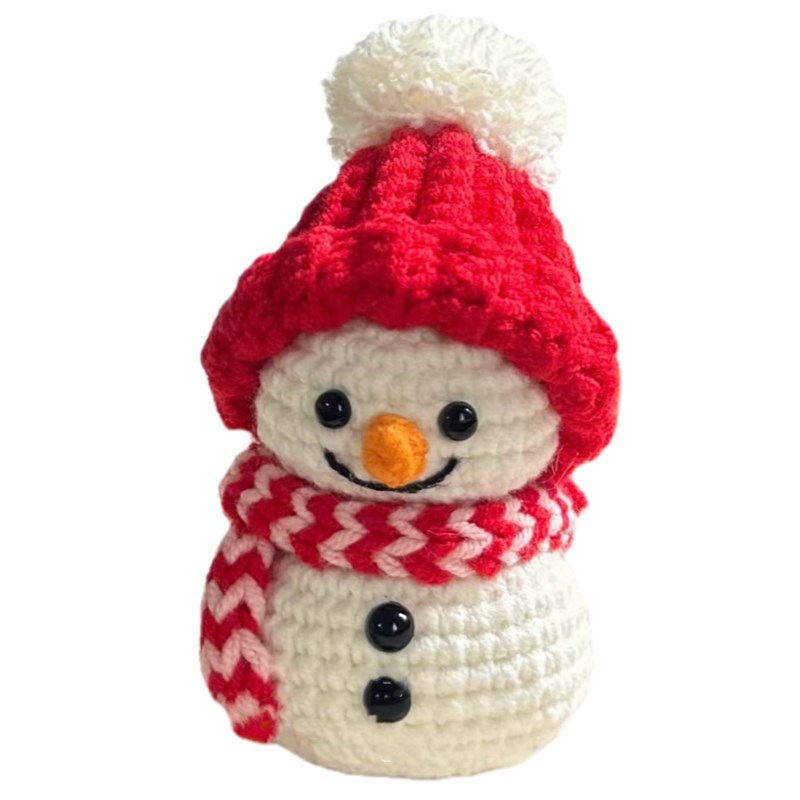 极速圣诞雪人手工diy材料包y毛线编织钩针包挂件钥匙扣可爱玩偶礼