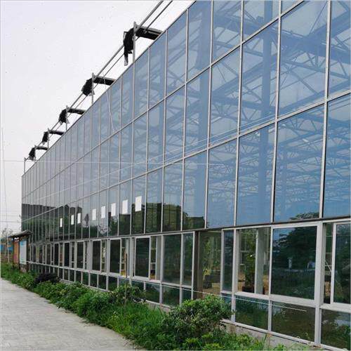 极速新品玻璃温j室大棚骨架连栋外遮阳定制钢管钢架花卉园林智能
