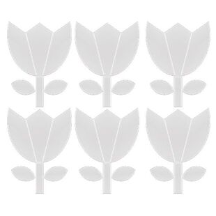 极速6pcs Quilting Templatesx Tulip Pattern Compact Transpare