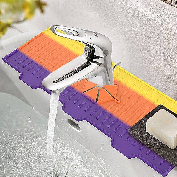 极速Kitchen Silicone Faucet Mat Absorbent NAnti-fall Mat Sin