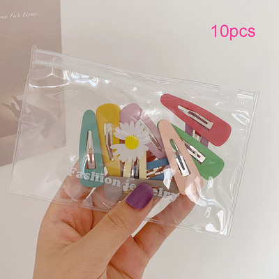 极速8/10pcs/set Cmolorful BB Clips Candy Color Sweet Geometr