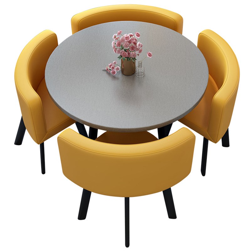 极速可收纳餐桌家用小户型公寓饭桌E商店铺面洽谈桌椅组合会客接