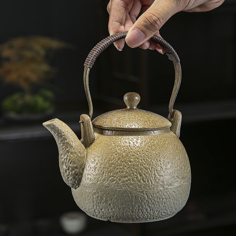 极速仿古铜咖f啡色棉绳提把手茶壶提梁手柄防烫铁艺手把绕麻绳把