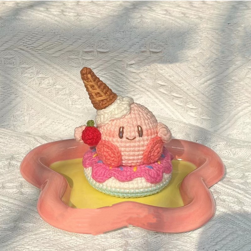 极速星之卡比甜甜圈小狗钥匙扣包A挂件毛线手工编织diy钩针材料包