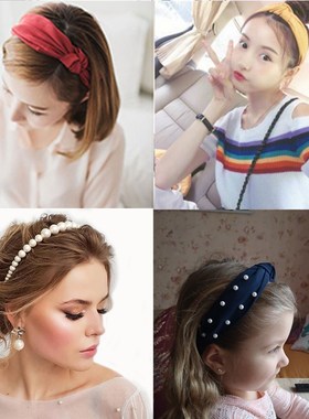 极速New Solid Color Headband Knot HEair Hoop for Women Simpl