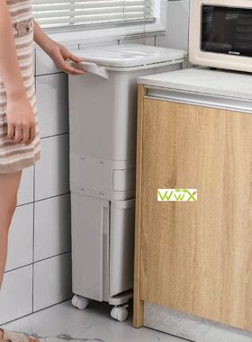 极速Kitchen Trash Can Recycle Bin Sorting Trash BTin Househo