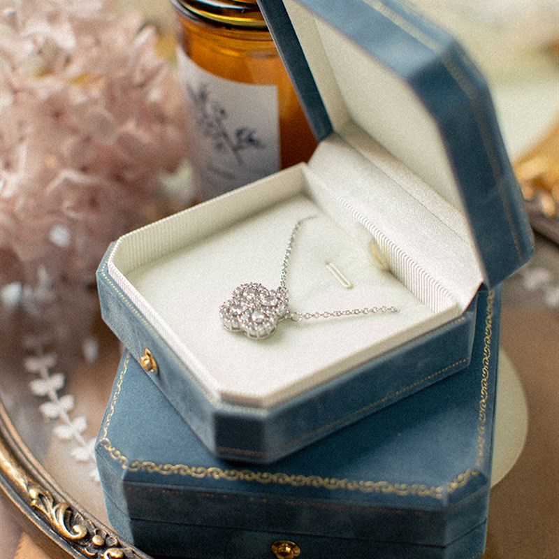 极速复古b八角首饰收纳包装套盒 婚礼求婚对戒盒 戒指手錬手镯项