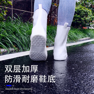 工厂防雨鞋 套中高筒外穿防滑防水耐磨雨鞋 套男女加厚雨靴雨鞋