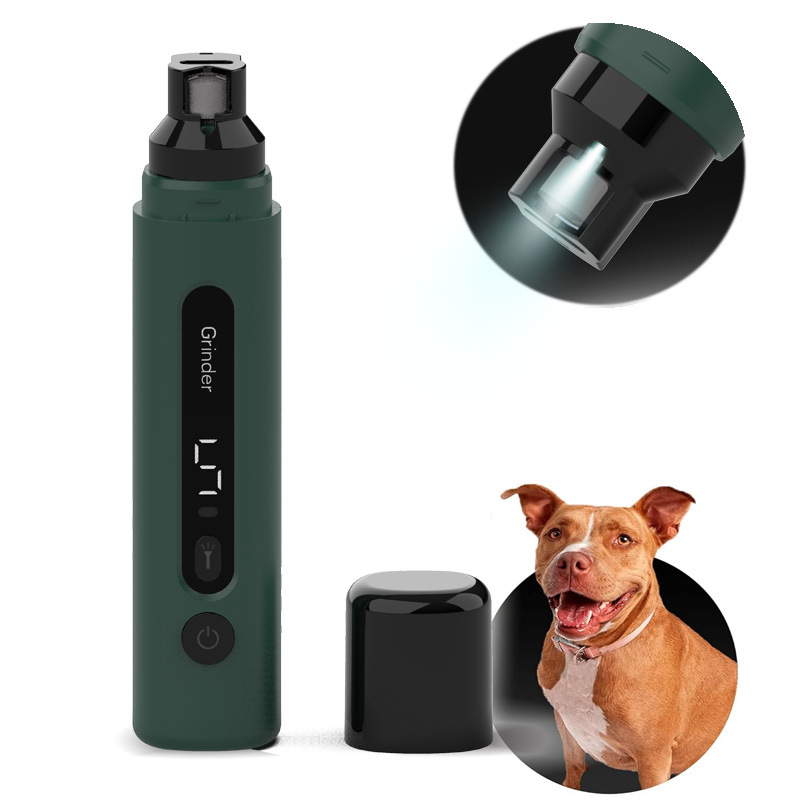 新款电动宠物磨甲器指甲剪打磨机带灯可调速大功率大型犬充电式