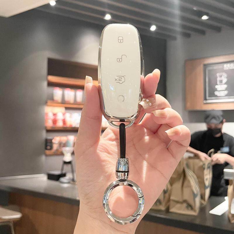 适用腾势N7/N8汽车24/25款豪华/尊贵/尊荣型男女锁匙扣壳钥匙包套