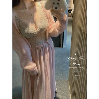 城南边儿2.13柔嫩蕾丝~法式小吊带固定杯可P调节美背内衣可外穿