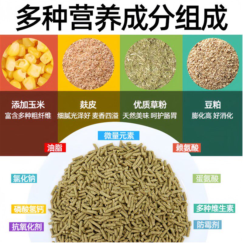 兔粮兔子饲料80斤肉兔家兔小幼A兔母兔兔场专用通用型育肥快递包