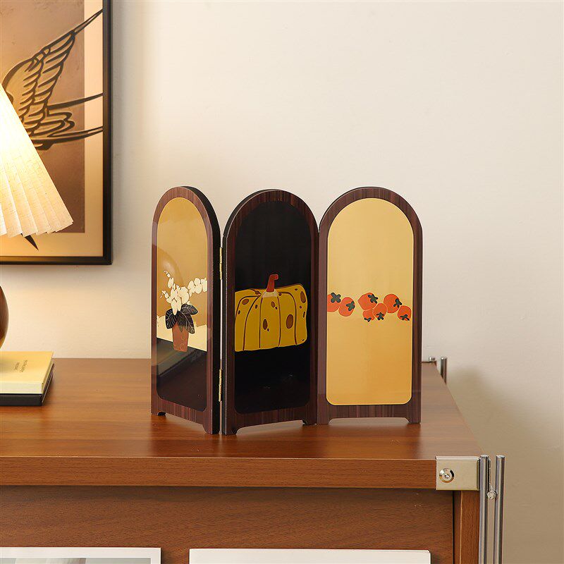 中古风小屏风桌面摆件客厅边柜电视D鞋柜家居装饰品新家氛围感好