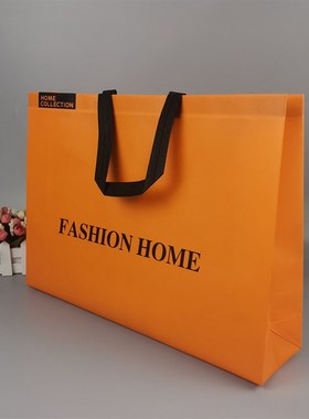 定做高档服装店手提袋无纺布环保袋衣服袋子大号黑色购V物袋印log