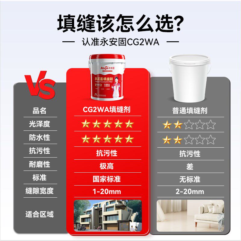 水泥基填缝剂卫生间浴室砖缝磁砖缝E隙填充地砖瓷砖专用白水泥防