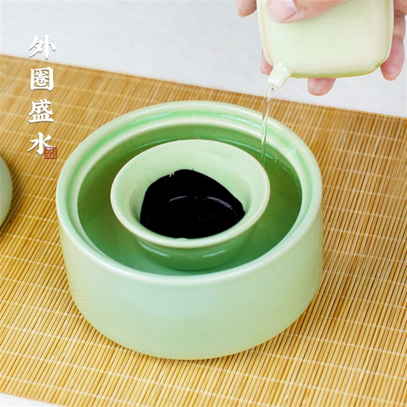 火锅砚台带盖书法墨池毛笔墨汁文F房四宝不干墨笔山墨碟墨砚
