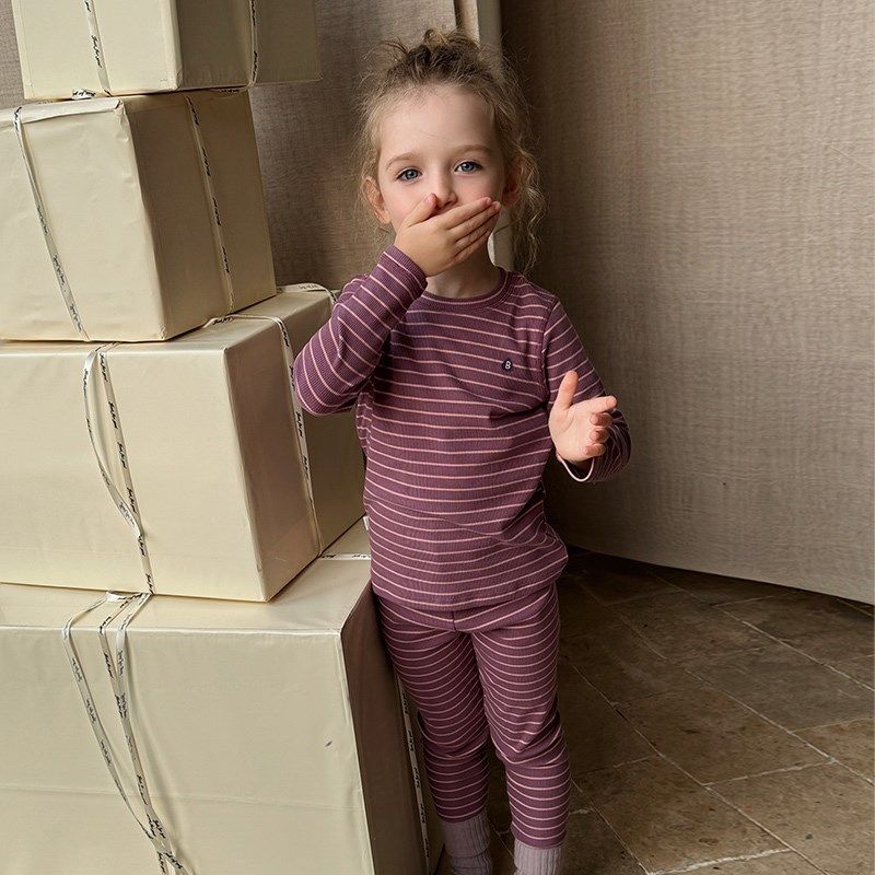 小黑托尼秋冬男娃薄秋衣裤女孩条纹a类家M居服宝宝保暖内衣套装,童装/婴儿装/亲子装,内衣套装,淘宝优惠券,粉丝福利购,淘宝优惠卷