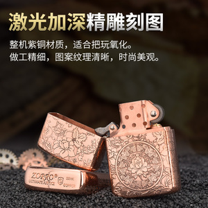 【祝融火b具】佐罗902S紫铜煤油火机精雕图案防风个性复古男士