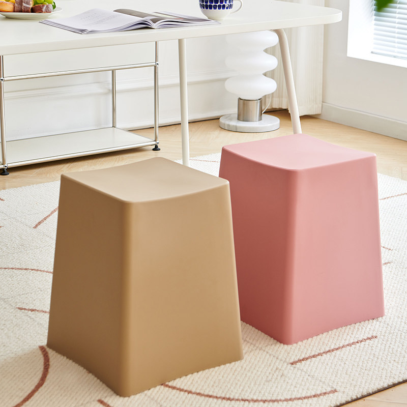 凳子家用可叠放方凳m加厚塑料成人板凳简约网红创意桶凳收纳餐厅,住宅家具,矮凳,淘宝优惠券,粉丝福利购,淘宝优惠卷