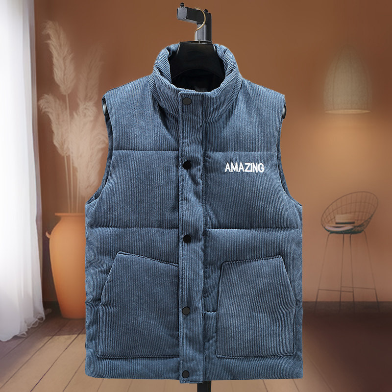 秋冬季棉马甲韩版灯芯绒男士外套加厚保暖背心羽绒棉马Z夹外穿坎,男装,常规马甲,淘宝优惠券,粉丝福利购,淘宝优惠卷