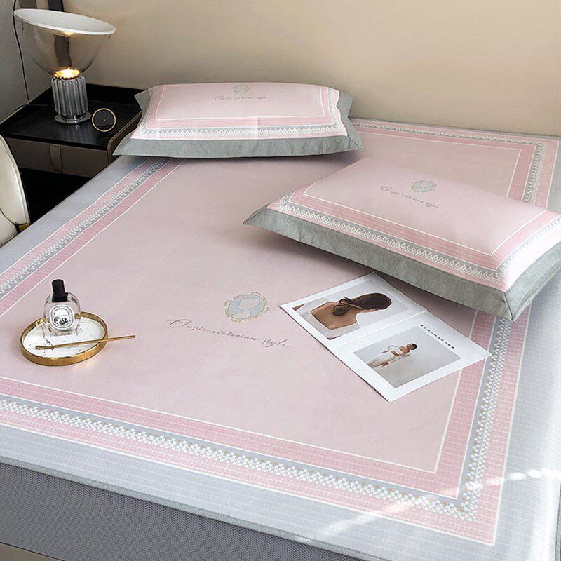 夏季轻奢风数码印花凉席s三件套可水洗可机洗裸睡床笠款空调席子,床上用品,冰丝席,淘宝优惠券,粉丝福利购,淘宝优惠卷